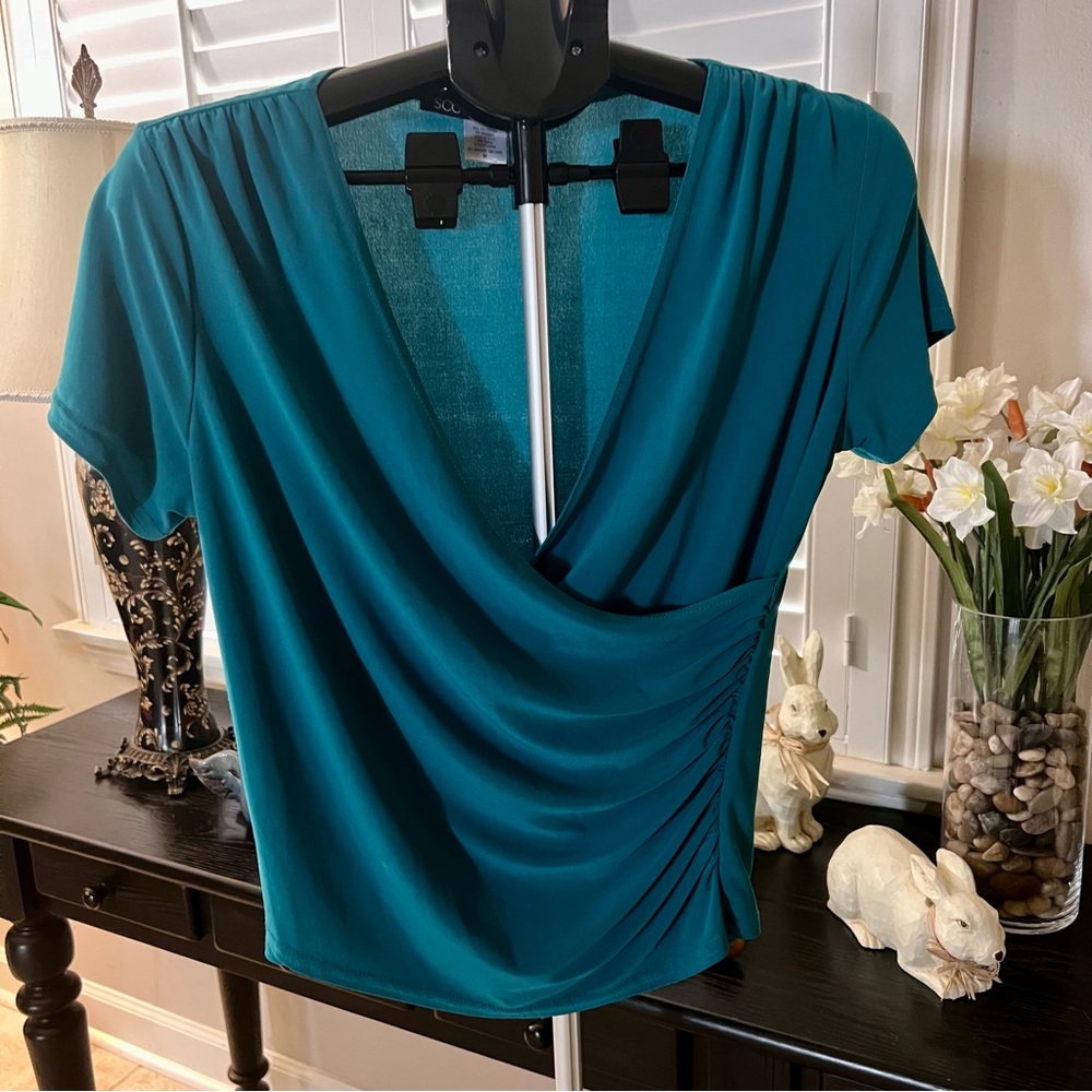 Scott Taylor Faux Wrap Top